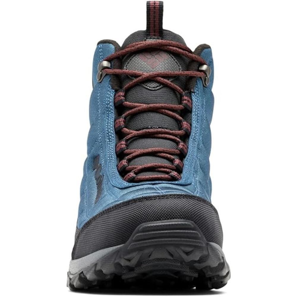 Columbia Men's Firecamp Boot Hiking Shoe, Petrol Blue/Black, Size 15 - Picture 3 of 5